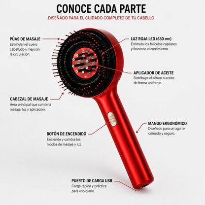 Cepillo masajeador capilar
